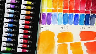 My Favorite Budget Watercolor is Now in Tubes! Let's Swatch Meiliang/Pretty Excellent 36 Set!