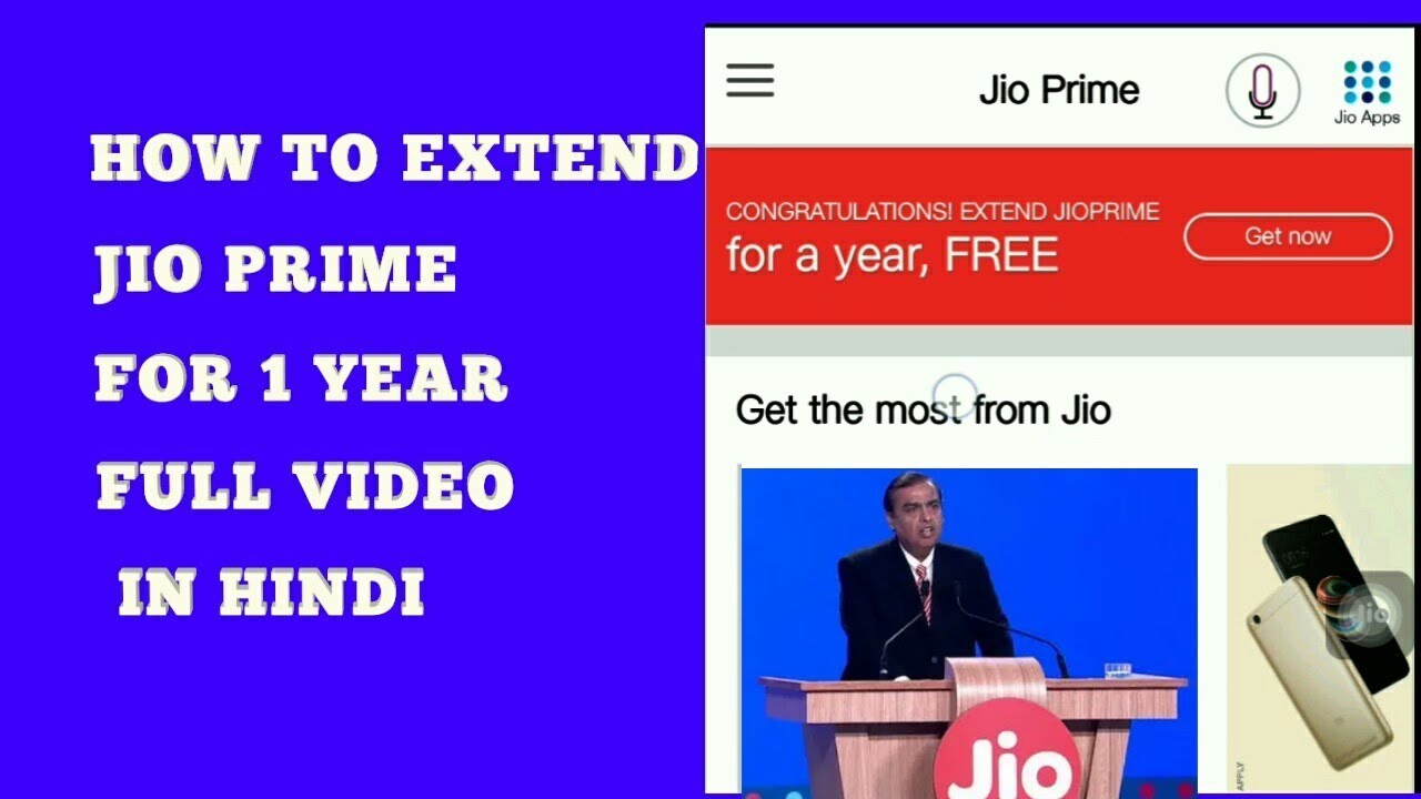 HOW TO EXTEND JIO PRIME membership for one year | HINDI |
