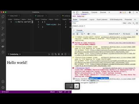 Codeswing (Visual Studio Code Extension): DevTools