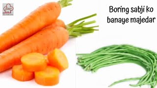 Bengali Veg Recipe/Barbati ki Sabzi/Cowpea Beans Curry/Long Beans & Carrot ki Sabzi/Healthy Mix Veg