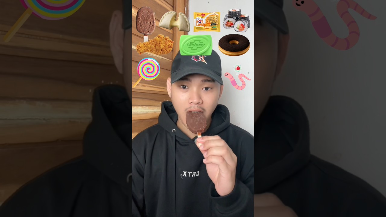 MAKAN SERBA EMOJI ENAK 🥳 SIAPA YANG PERNAH CACING 😮 AKU GA PERNAH
