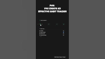 POV: You Created the most effective Habit Tracker in Notion