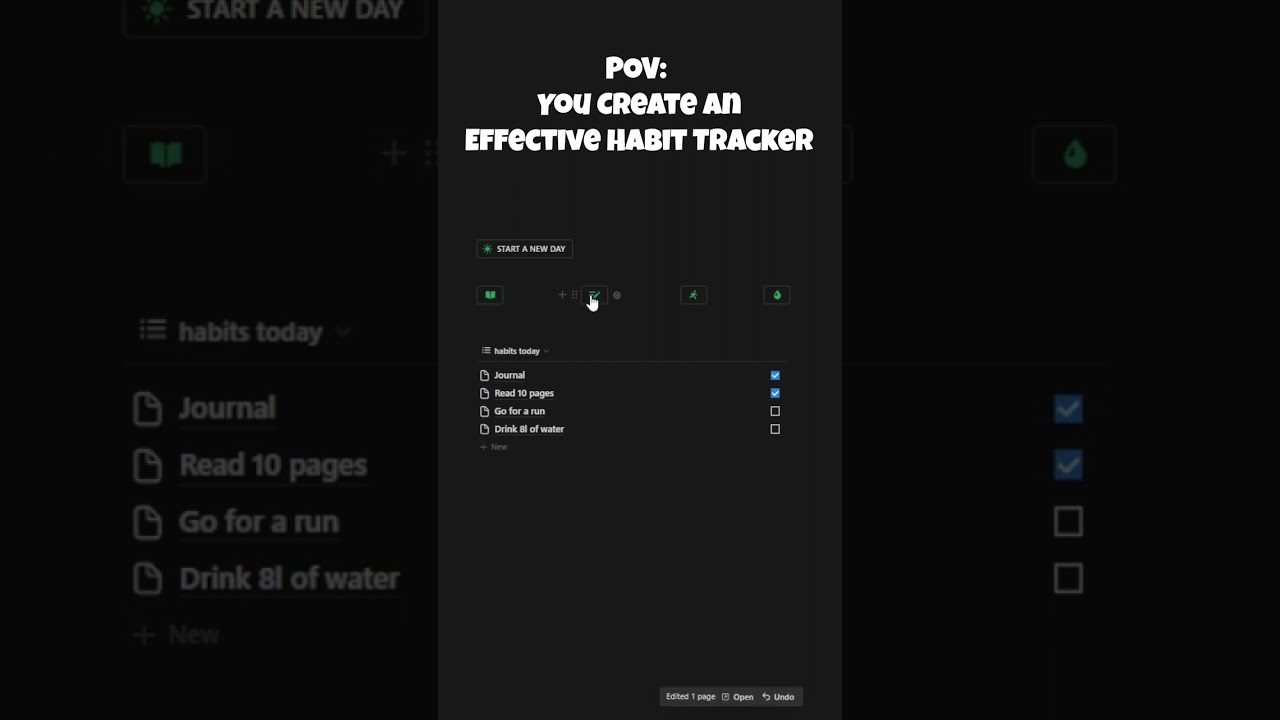 POV: You Created the most effective Habit Tracker in Notion