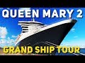 Cunard Queen Mary 2 Ship Tour - every area explored with narrative in full 4K