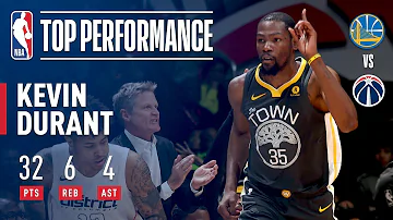 Kevin Durant Drops a Game-High 32 Pts vs. His Hometown Wizards | February 28, 2018