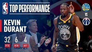Kevin Durant Drops a Game-High 32 Pts vs. His Hometown Wizards | February 28, 2018