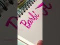 Barbie Logo Have Receive Shorts Short Calligraphy Barbie Logo Subscribe Viral Love Trending