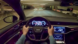 2023 Audi S6 - POV Night Drive (Binaural Audio)