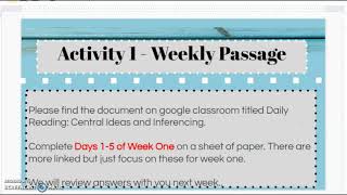 Online Learning Week 1