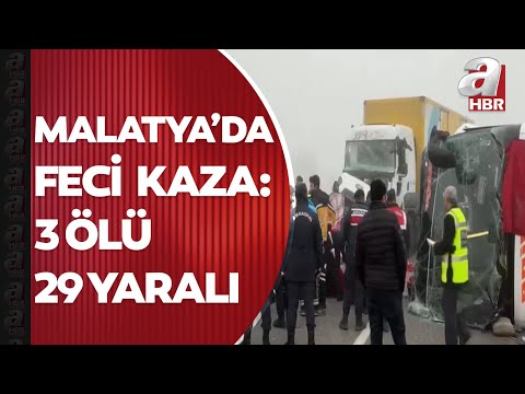 Malatya'da yolcu otobüsü devrildi: 3 ölü, 29 yaralı...