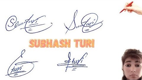 Subhash Turi name signature#name  signature with arooj