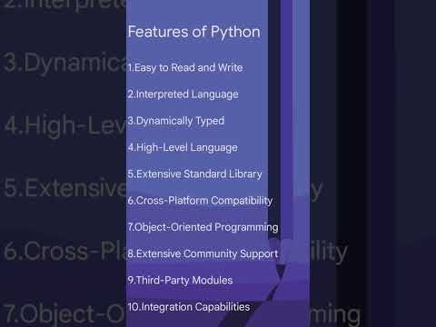 Features of Python