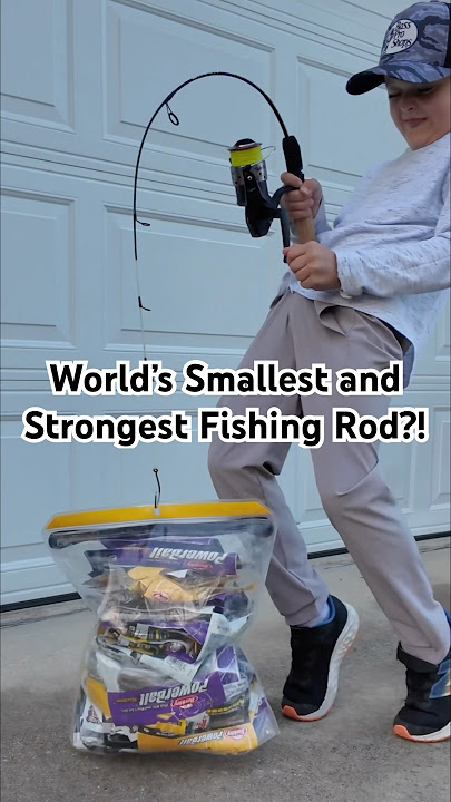Ugly Stik Dock Runner - Worlds smallest and STRONGEST fishing rod!? 🎣 #fishing #shorts #challenge