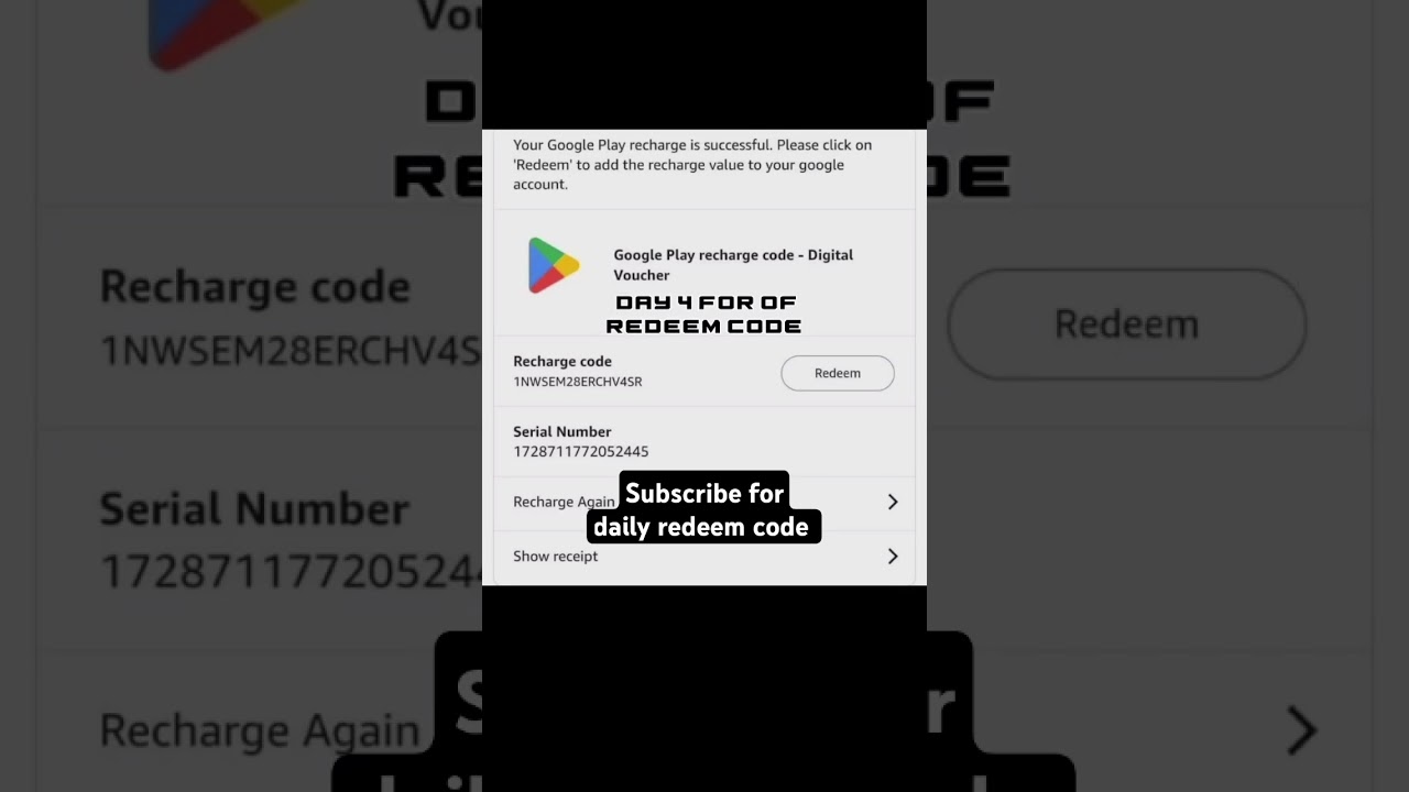 Redeem code day 4