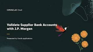 Payables | Validate Supplier Bank Accounts