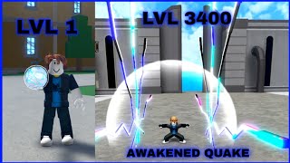 Noob To Pro | Noob Uses Awakened Quake  I Reached Level Max In King Legacy