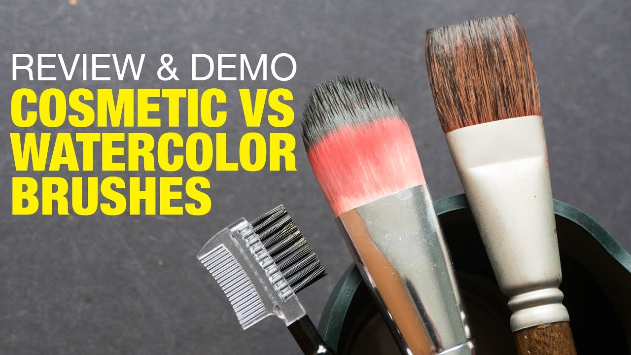 Cosmetic vs Watercolor Brushes YouTube