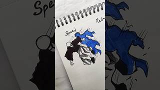 speed vs red - blue jjk drawing #shorts