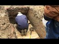 Digging a Muslim grave for a burial. Amazing! Interesting and Funny workers. Watch and see!