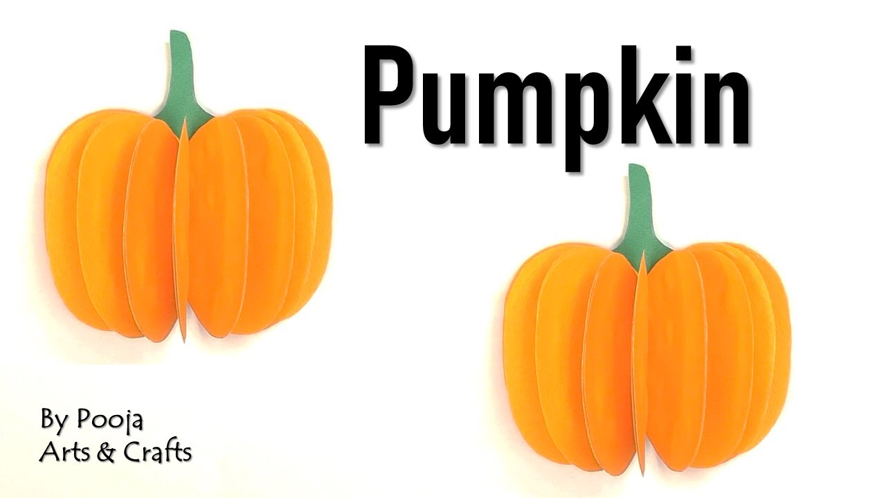 How to make paper Pumpkin craft | Easy paper pumpkin craft | Easy ...