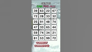 CAN YOU FIND LAST ONE? Find 3 pairs of identical numbers/Dementia Prevention Quizzes/Tests.No158