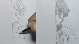 Drawing half Zenitsu demon slayer | how to draw | drawing pencil