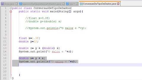 Video aula 12 Cast - Conversão de tipos de dados #continuação