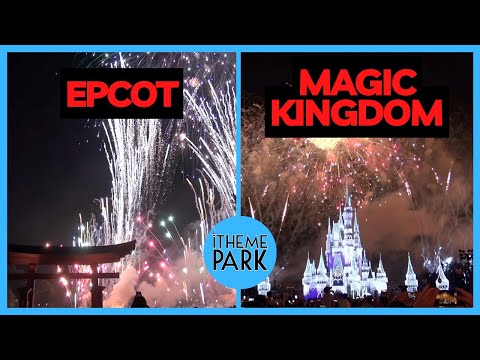 WALT DISNEY WORLD EPCOT and MAGIC KINGDOM NEW YEAR'S EVE FIREWORKS