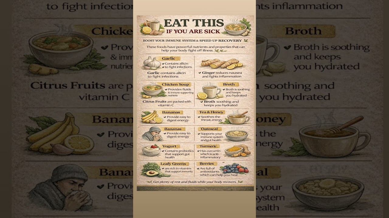 Eat This If You Are Sick 🤒🍲 | Best Foods to Recover Faster 