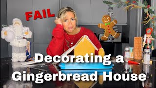 Decorating a GingerBread House (fail)🎄