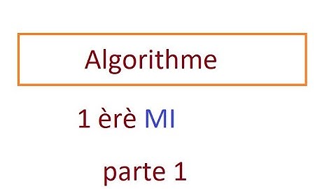 introduction algorithme