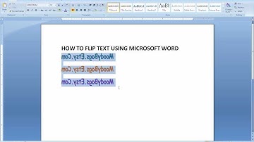 How to Flip or Reverse Text Using Microsoft Word