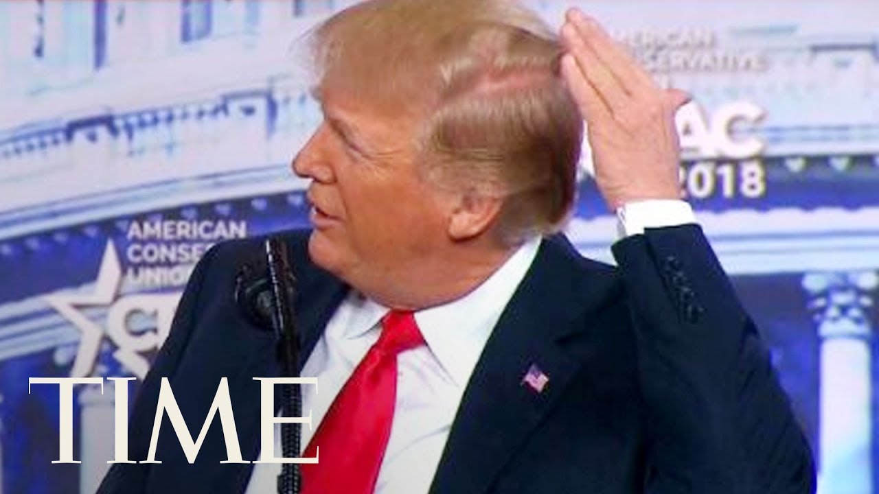 President Trump Jokes About His Bald Spot At CPAC: 'I Try Like Hell To Hide The Bald Spot' | TIME