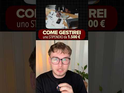 Come GESTIREI uno stipendio da 1500€? #money #finance #stipendio #rich #risparmio