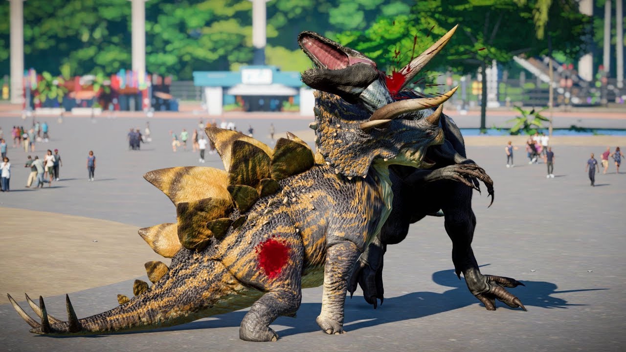 Stegoceratops, Indominus Rex, Sauropelta & Spinosaurus Breakout! Jurassic World Evolution