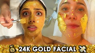 We Tried The 24K Celebrity Gold Facial (feat. Gaby Dunn) 💰