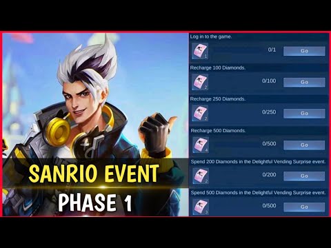 SANRIO FREE TOKENS EVENT PHASE 1😍🔥/ GET FREE SKINS WITH TOKENS / MOBILE LEGENDS @SKYLERGAMINGMLBB