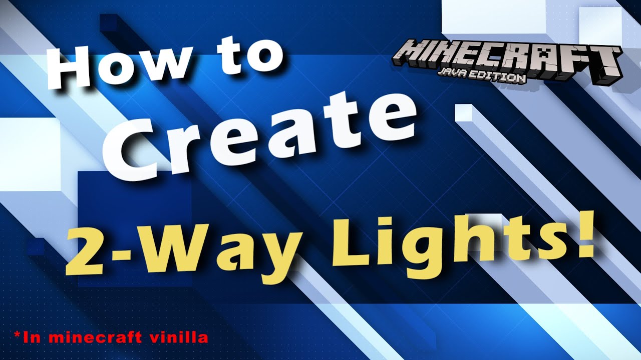 How to build 2Way lights MINECRAFT REDSTONE 001 YouTube