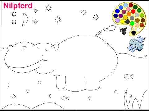 Hippo Coloring Pages For Kids