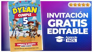 How to make a Toy Story invitation Free and Editable