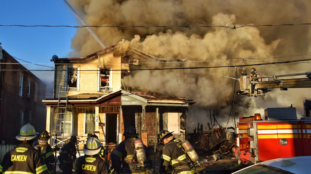 House Collapses After Massive Second Alarm Fire In Camden NJ 11323