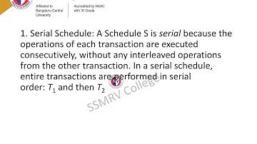 SSMRV Video Lectures-DBMS-Serialization