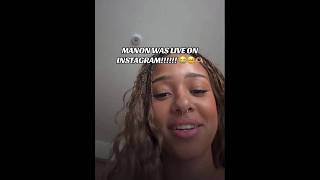 Manon’s live on instagram