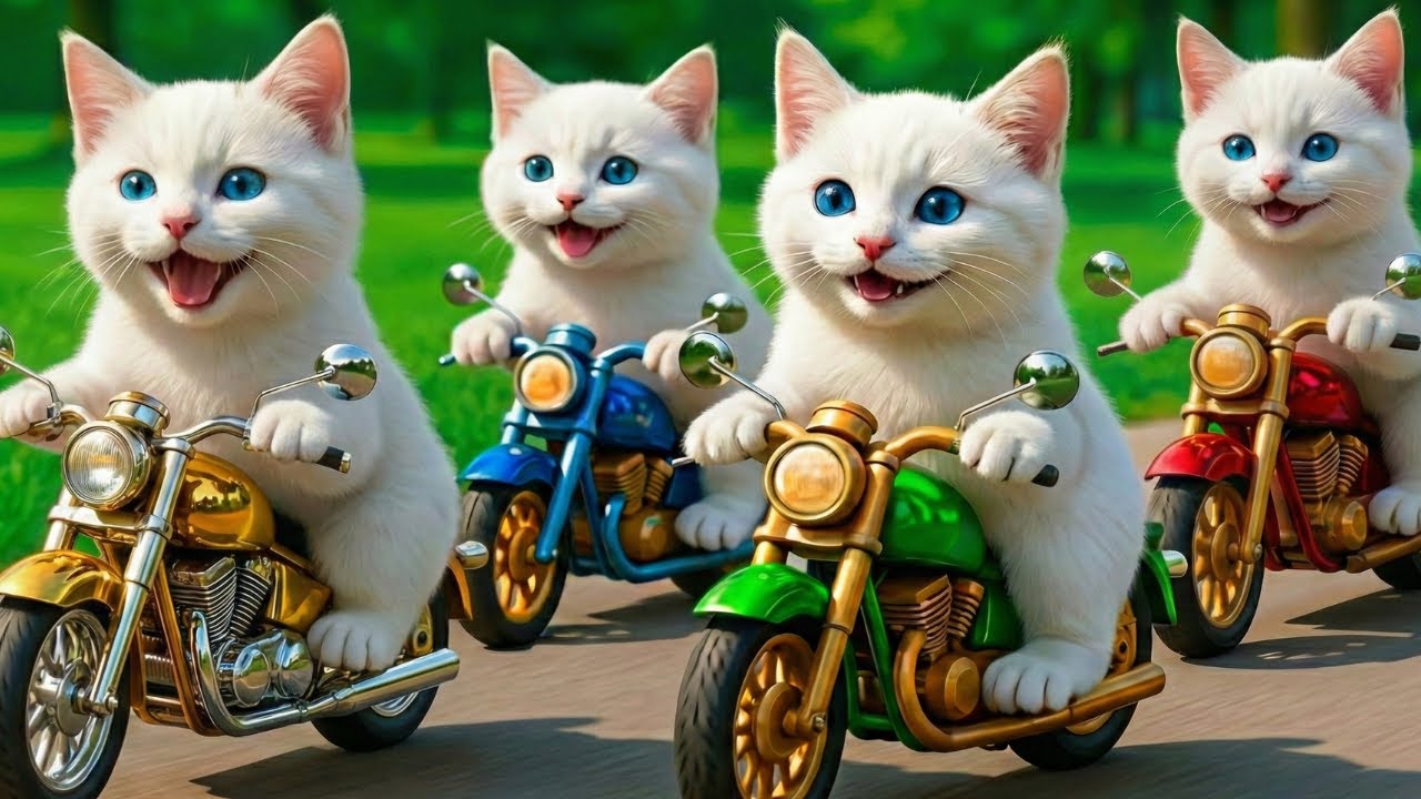 Mama Cat Shocked! Angry Lion vs Cute Kitten Beach Battle 🦁🏖️