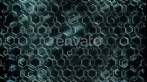 Dark Hexagonal Tech Background | Motion Graphics - Videohive template
