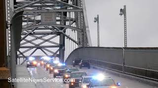 Injured State Police Trooper Procession Over Bourne Bridge (11-23-2020)