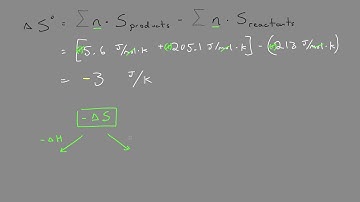 Calculate Entropy of Reaction ∆S˚