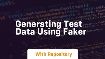 Generating test data using faker
