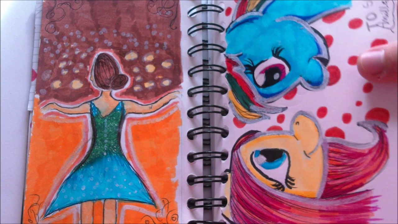 My sketchbook tour!!! part 1 #PL - YouTube