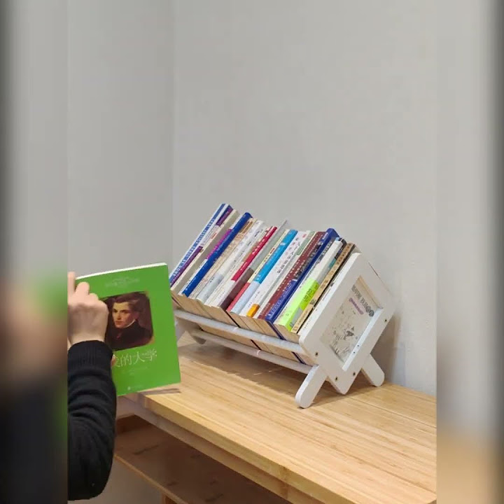 White Tabletop Tilted Bookshelf Display Rack YouTube